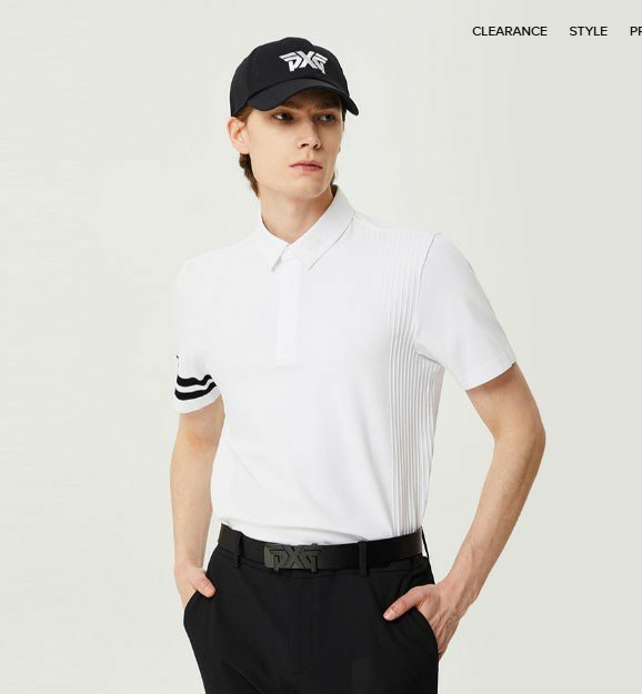 PXG 맨즈 썸머 니트 하이브리드 컬러 슬리브 티셔츠