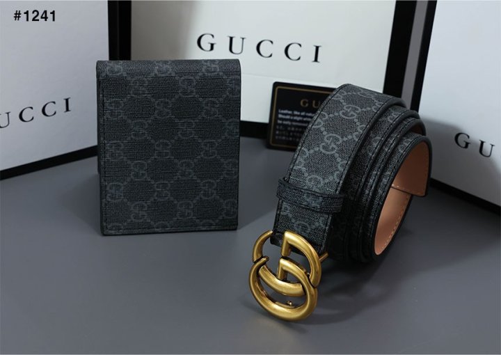 구찌 GG 마몬트 지갑 & 벨트 2종 세트  