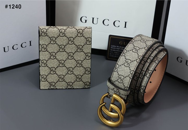 구찌 GG 마몬트 지갑 & 벨트 2종 세트  