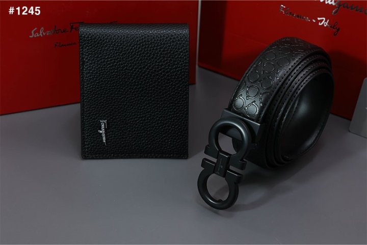 페라가모 간치니 지갑 & 벨트 2종 세트  