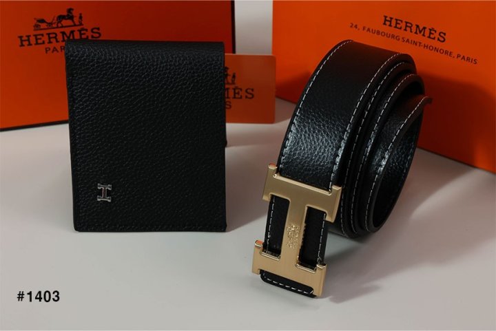 에르메스 H 로고 클래식 지갑 & 벨트 2종 세트 