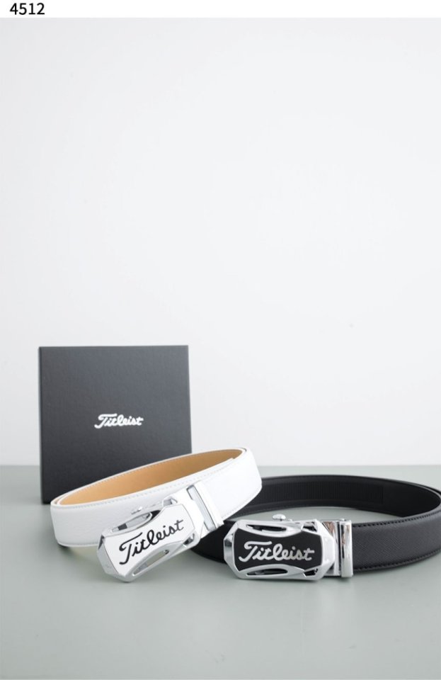 타이틀리스트 아이언 로고 가죽 자동벨트  