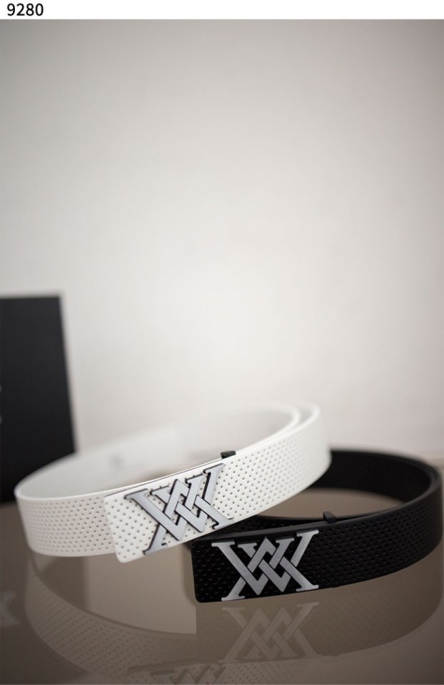 어뉴 실버로고 펀칭 벨트 