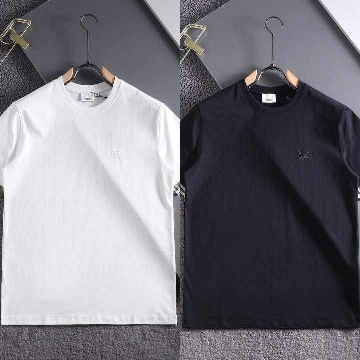 버버리 기사 자수로고 체크포인트 코튼 라운드