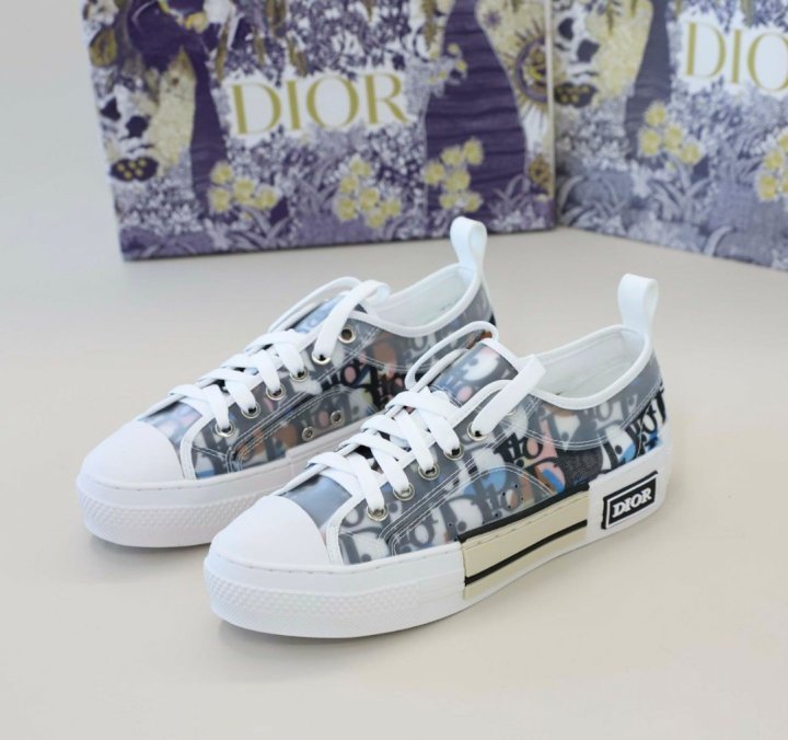 디올 여성 B23 멀티로고 스니커즈