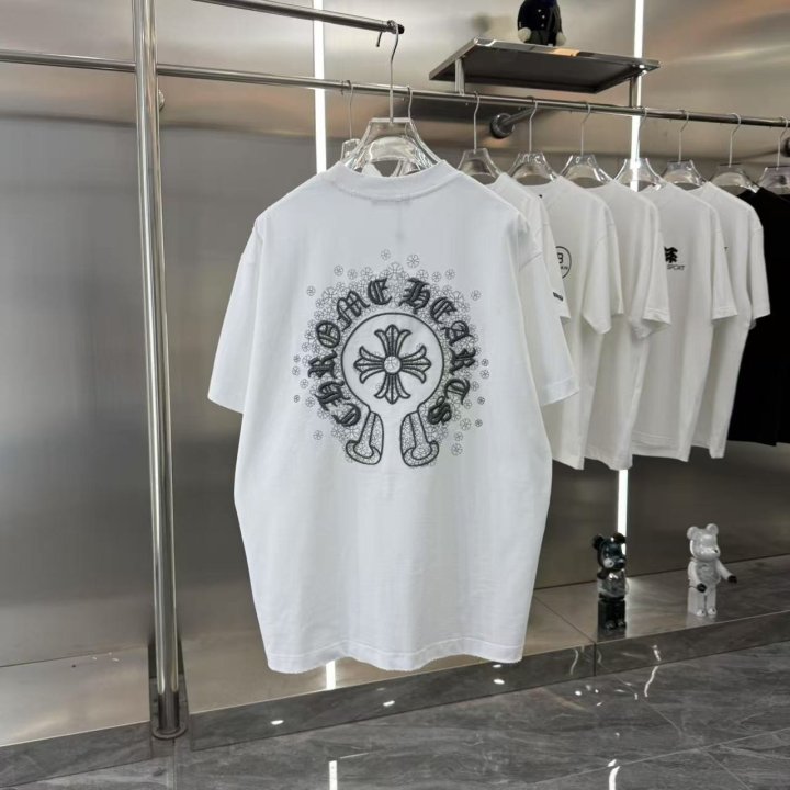 크롬하츠 말발굽 풀자수 코튼 티셔츠