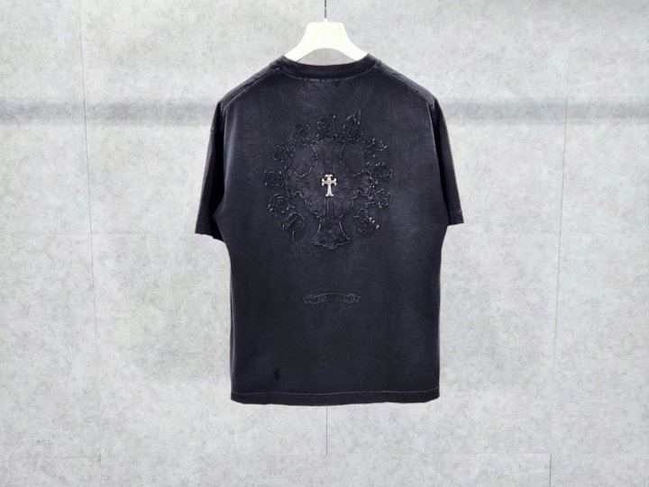 크롬하츠 빈티지 덧댐 버블검 반팔 티셔츠