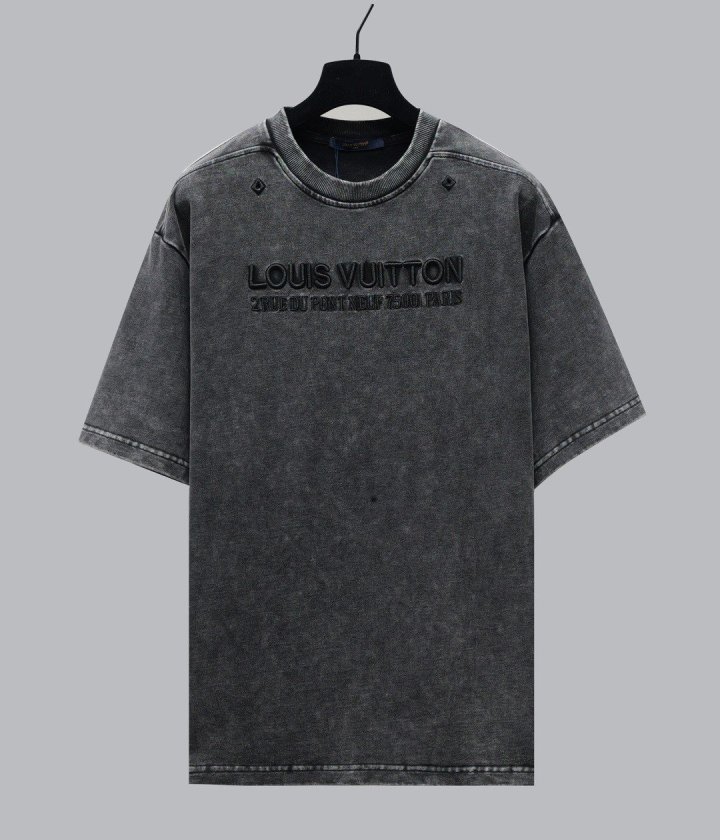 루이비통 워시드 리브드 워싱 티셔츠