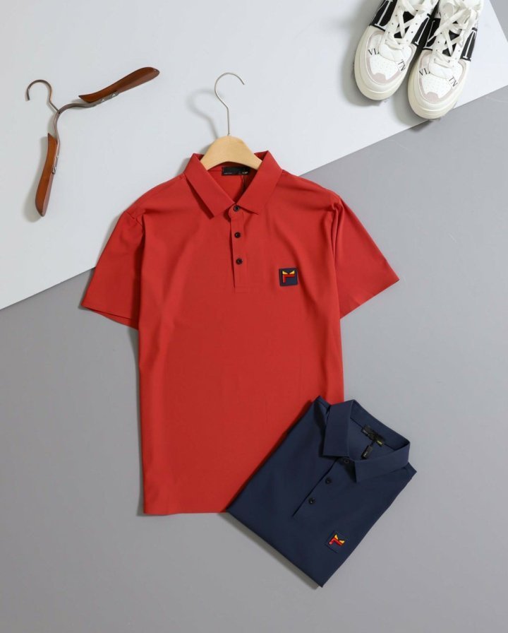 펜디 몬스터아이 로고패치 반팔 카라티셔츠