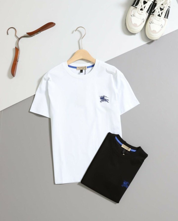 버버리 블루 기마 자수 라운드 