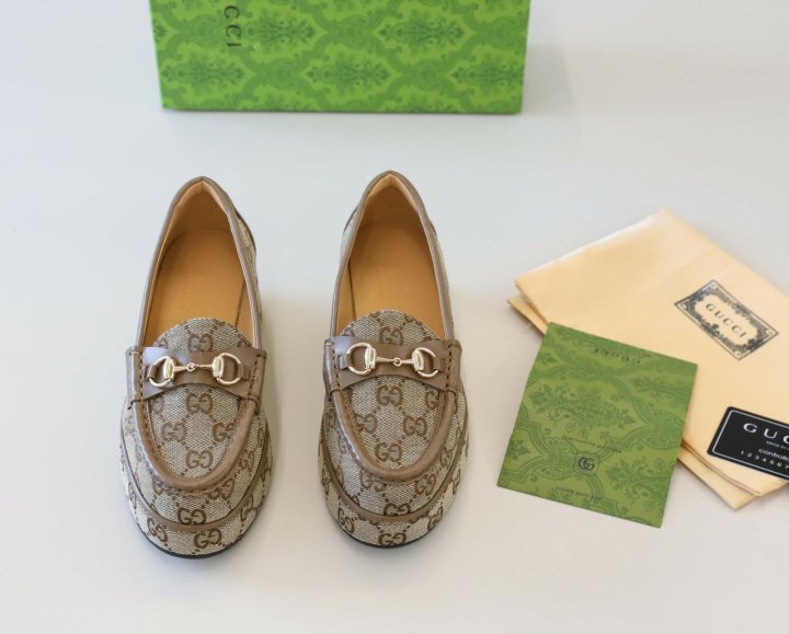 구찌 여성 홀스빗 웨지 힐 로퍼