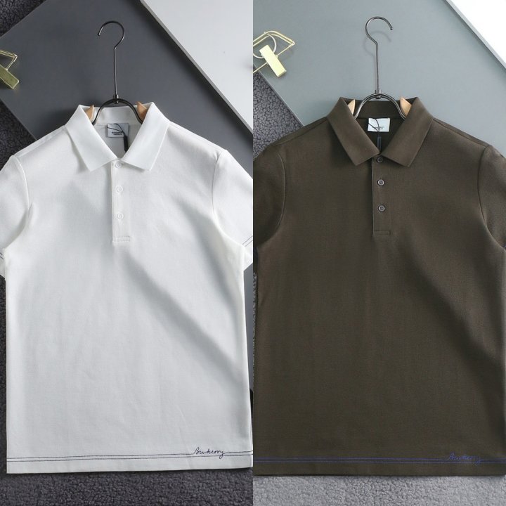 버버리 밑단 레터링로고 코튼 카라티