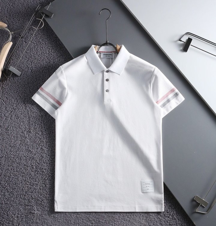 톰브라운 삼선로고 포인트 카라티셔츠 