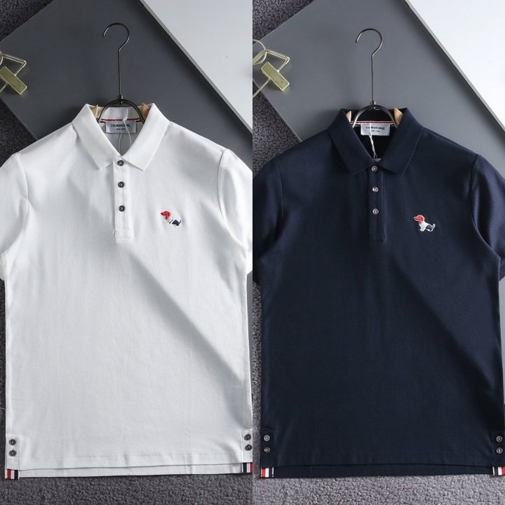 톰브라운 도그패치 로고 카라티셔츠 