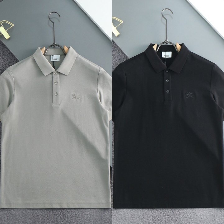 버버리 자수로고 히든포인트 카라티셔츠 