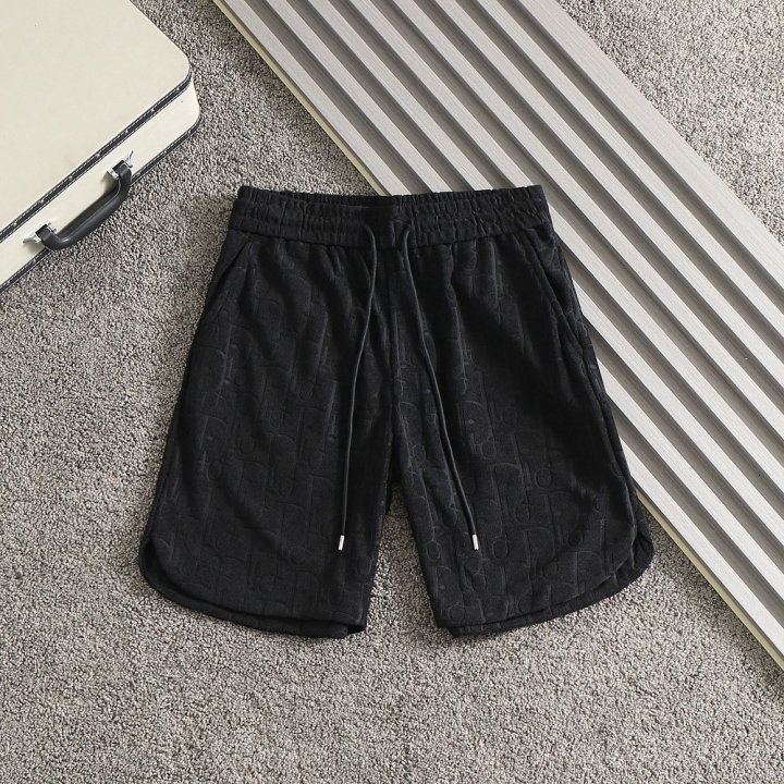 디올 자가드테리 로고 하프팬츠