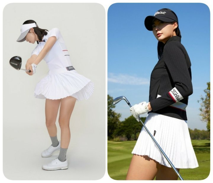 타이틀리스트 우먼 파인 플리츠 스커트