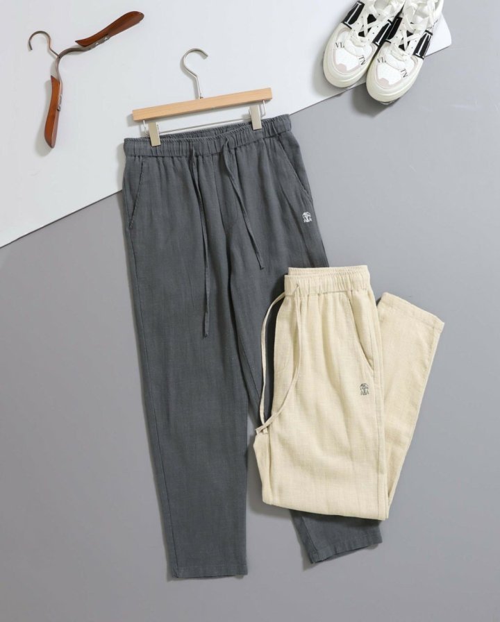 브루넬로 쿠치넬리 클래식 린넨 9부 팬츠