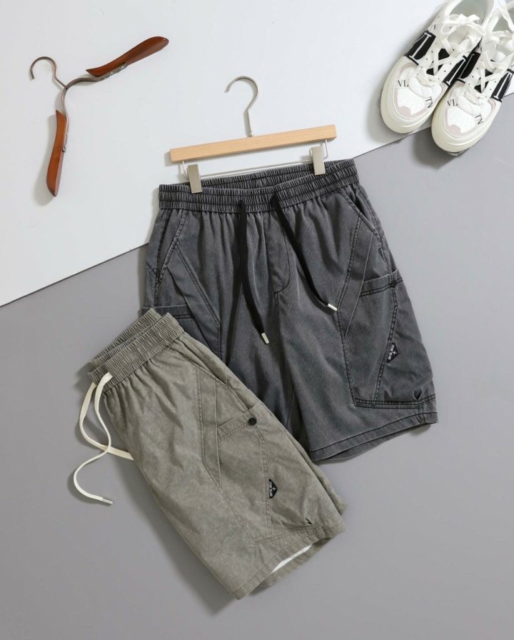 스톤 아일랜드 멀티 포켓 하프팬츠