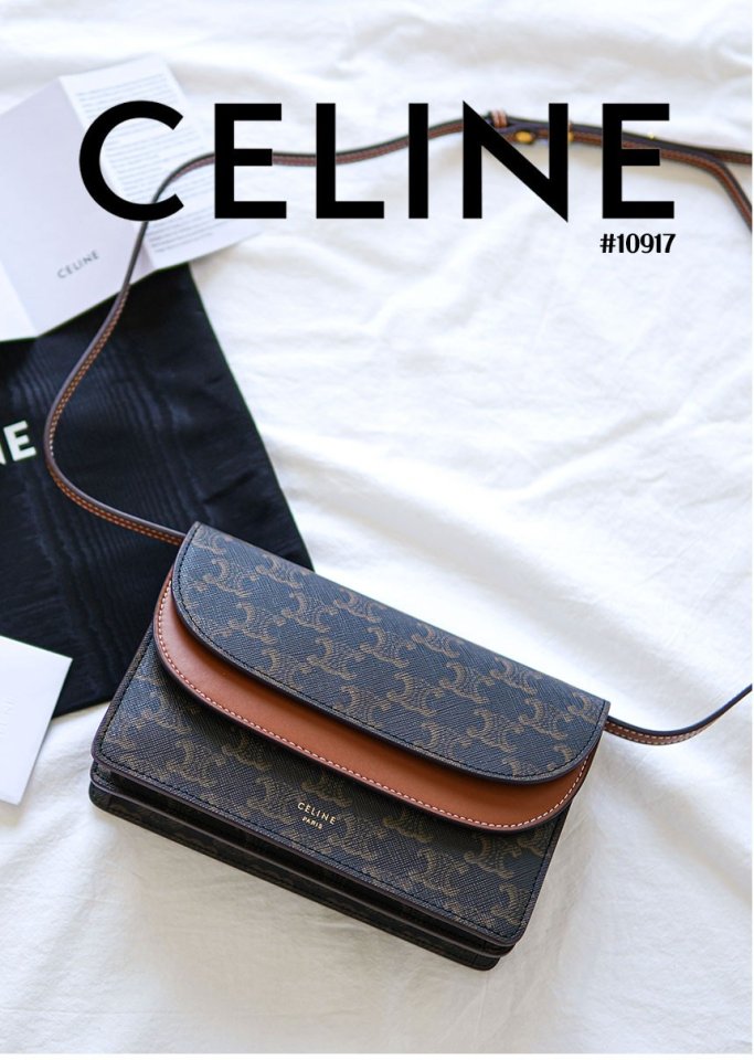 셀린느 트리오페 월렛온 스트랩 크로스백