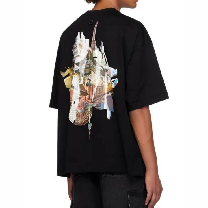 우영미 시티 그래픽 반팔 티셔츠