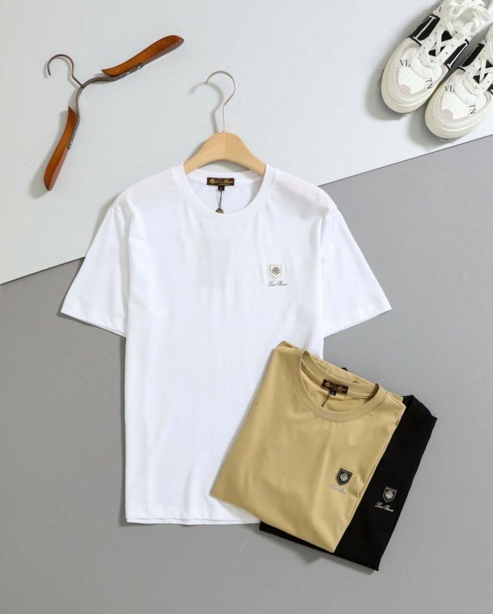 로로피아나 로고 패치 반팔티셔츠