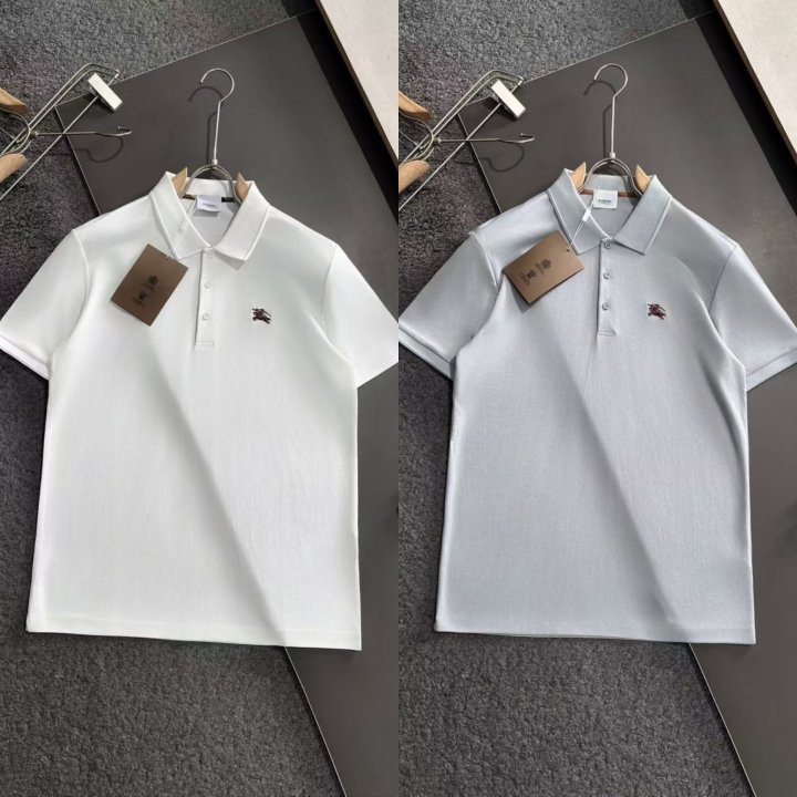 버버리  기사 자수로고 면실크 카라티