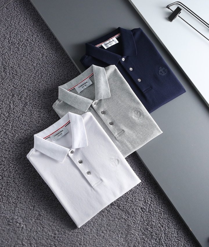 톰브라운  앵커자수로고 코튼 카라티