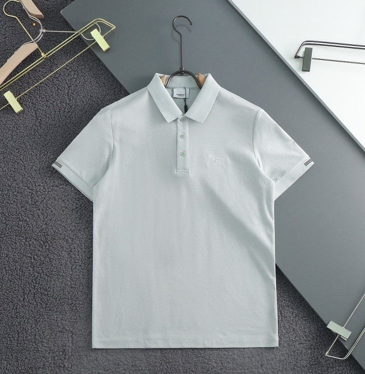 버버리  기사자수로고 히든포인트 코튼 카라티