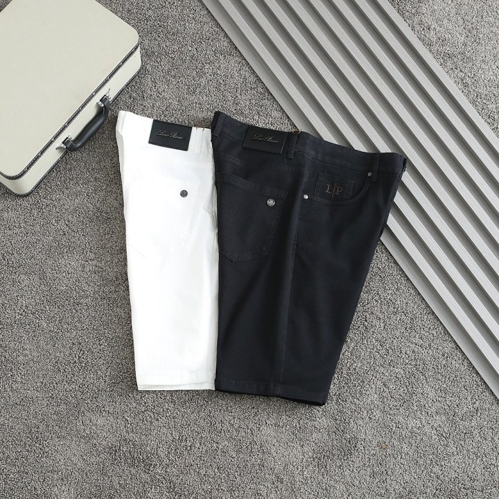 로로피아나  파츠로고 포인트 면스판 하프팬츠