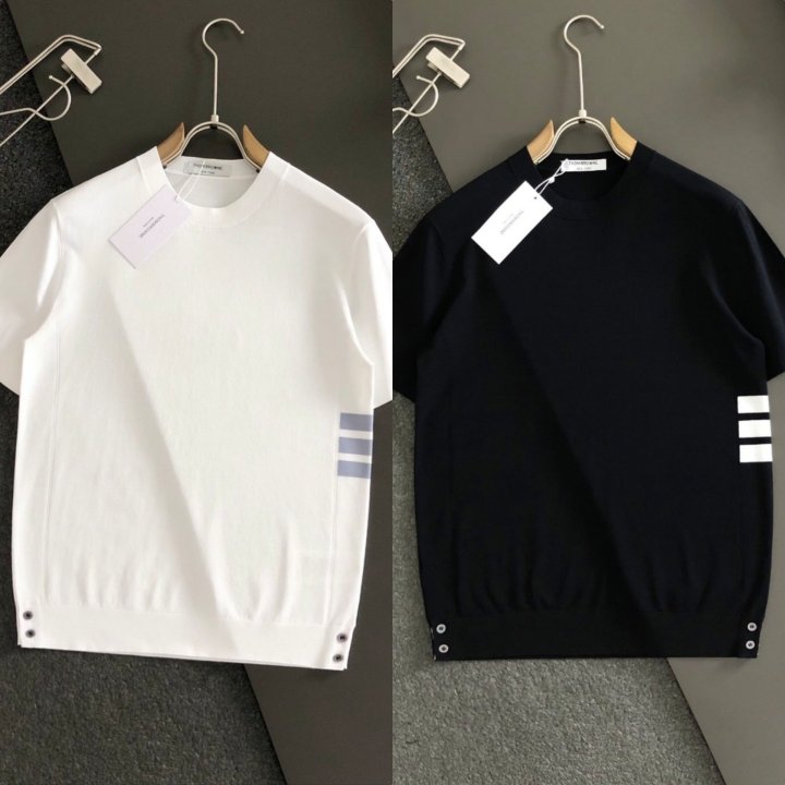 톰브라운  삼선 라운드 쿨니트