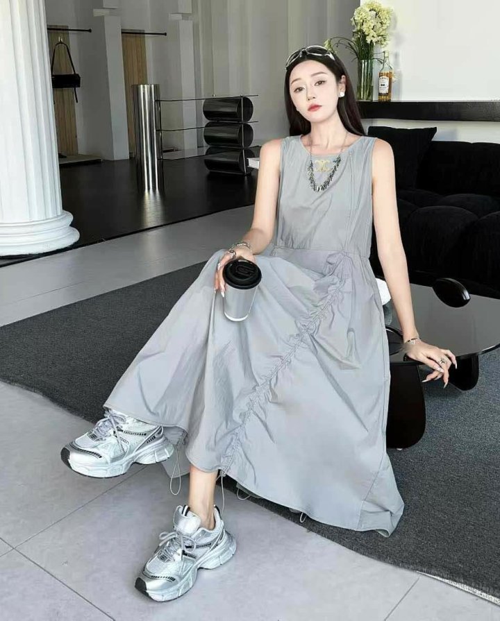 셀린느  트리오페 드로스트링 드레스 