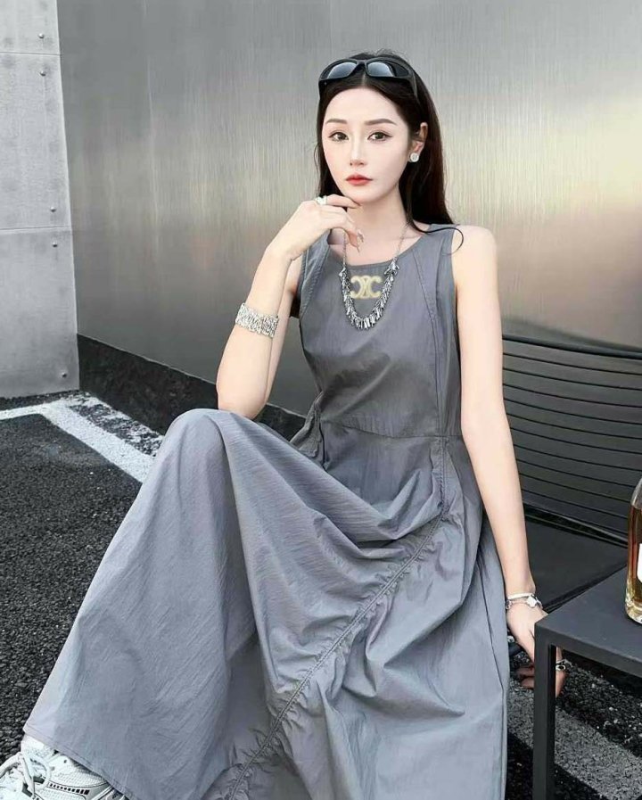 셀린느  트리오페 드로스트링 드레스 