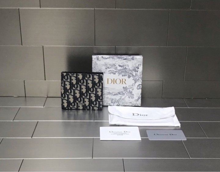 디올   오블리크 자카드 반지갑 