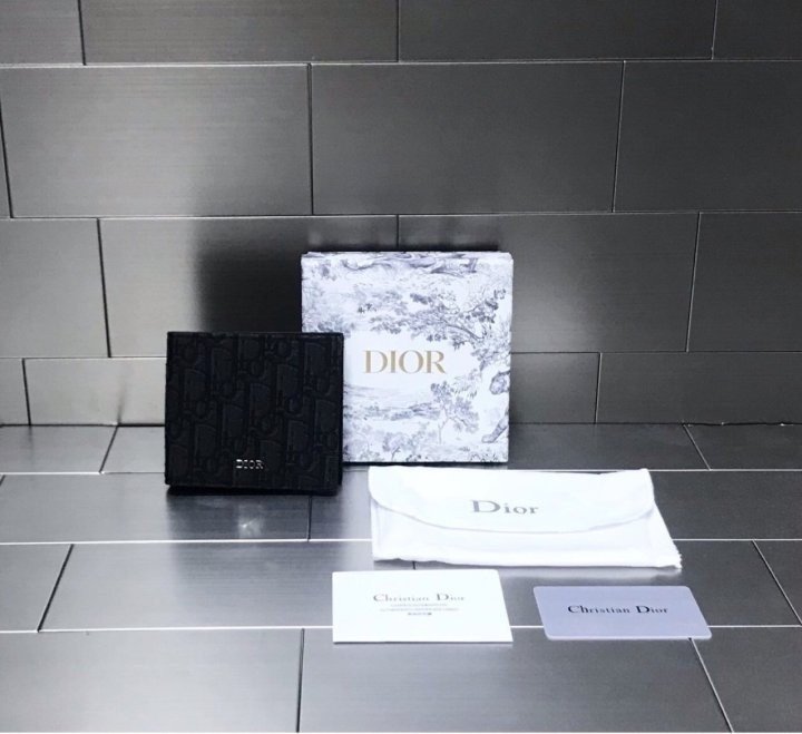 디올   오블리크 자카드 반지갑 