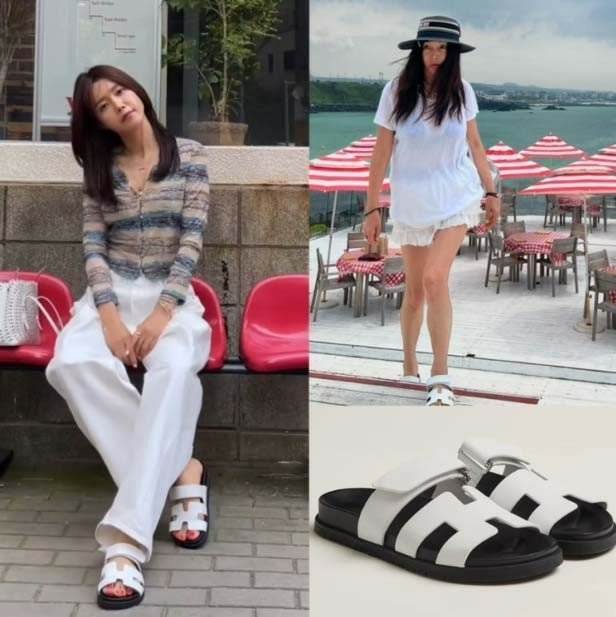 에르메스  시프레 화이트 여성 샌들 