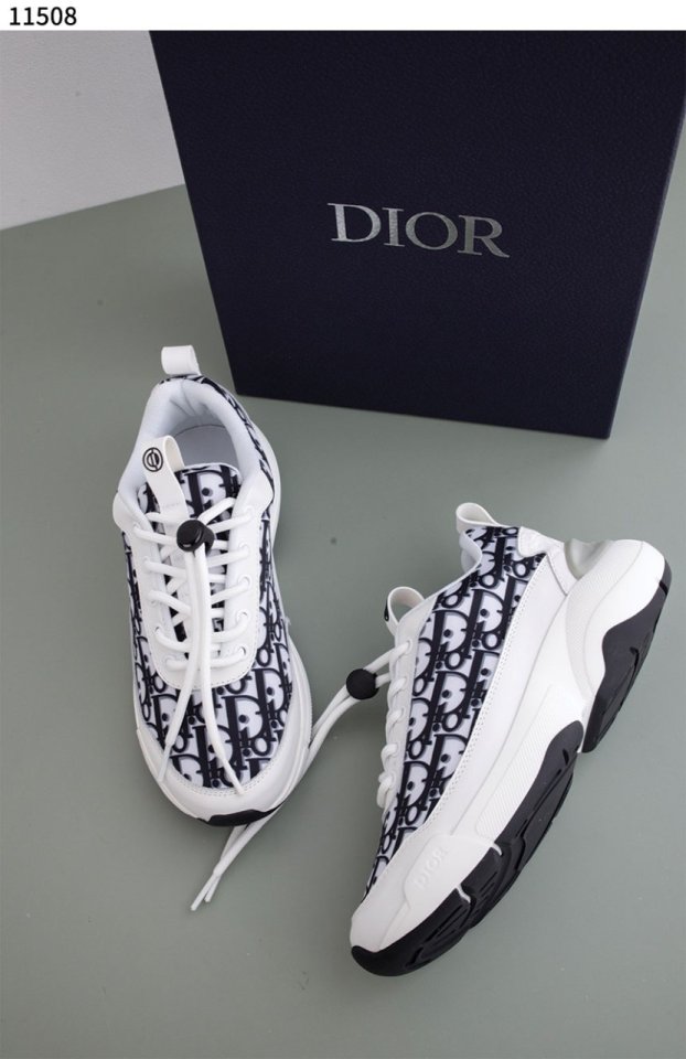 디올   B24 오블리크 까나쥬 모티프 화이트 스니커즈