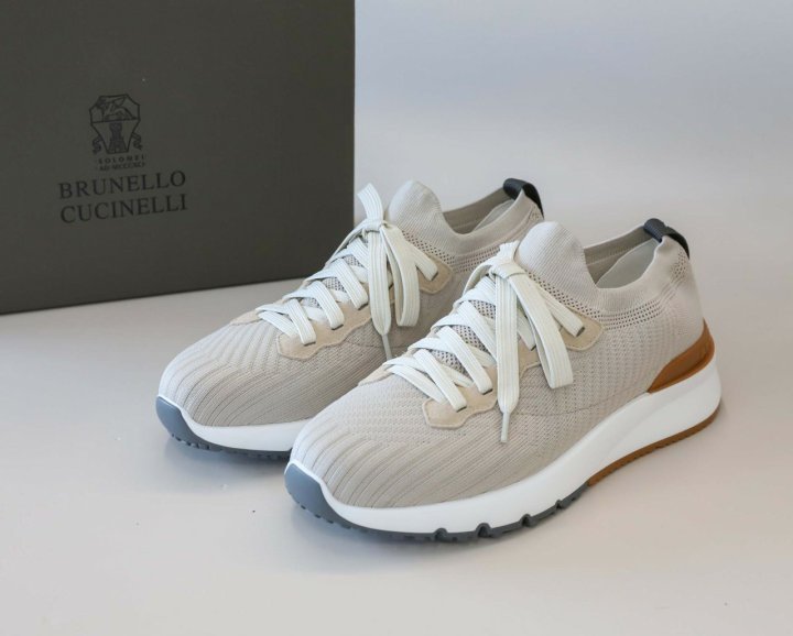 브루넬로 쿠치넬리  25SS 니트 로우탑 스니커즈 