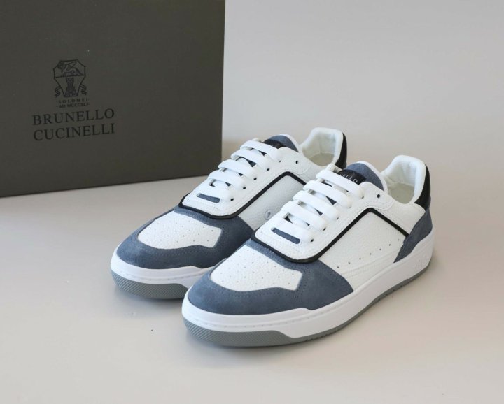 브루넬로 쿠치넬리  코트 레더 스니커즈 