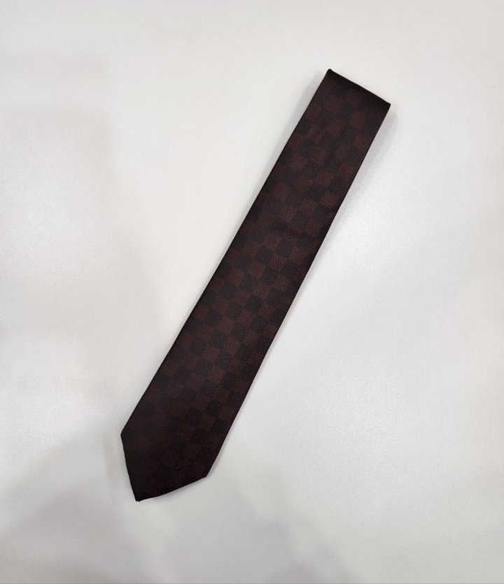 루이비통   다미에 패턴 실크 넥타이 