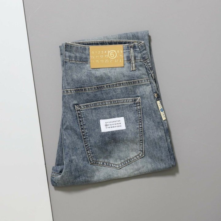 메종 마르지엘라  워시드 데님 벌룬 팬츠