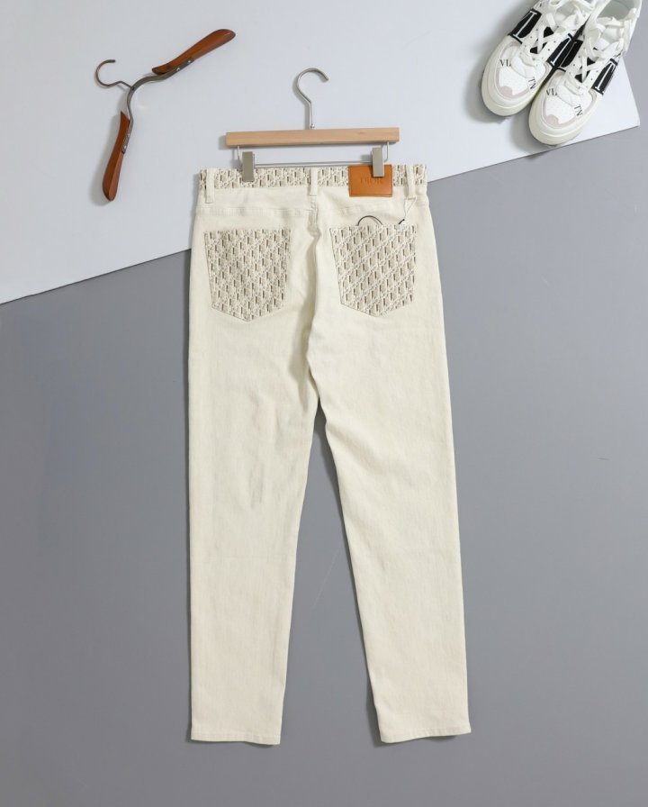 디올  오블리크 화이트 진 