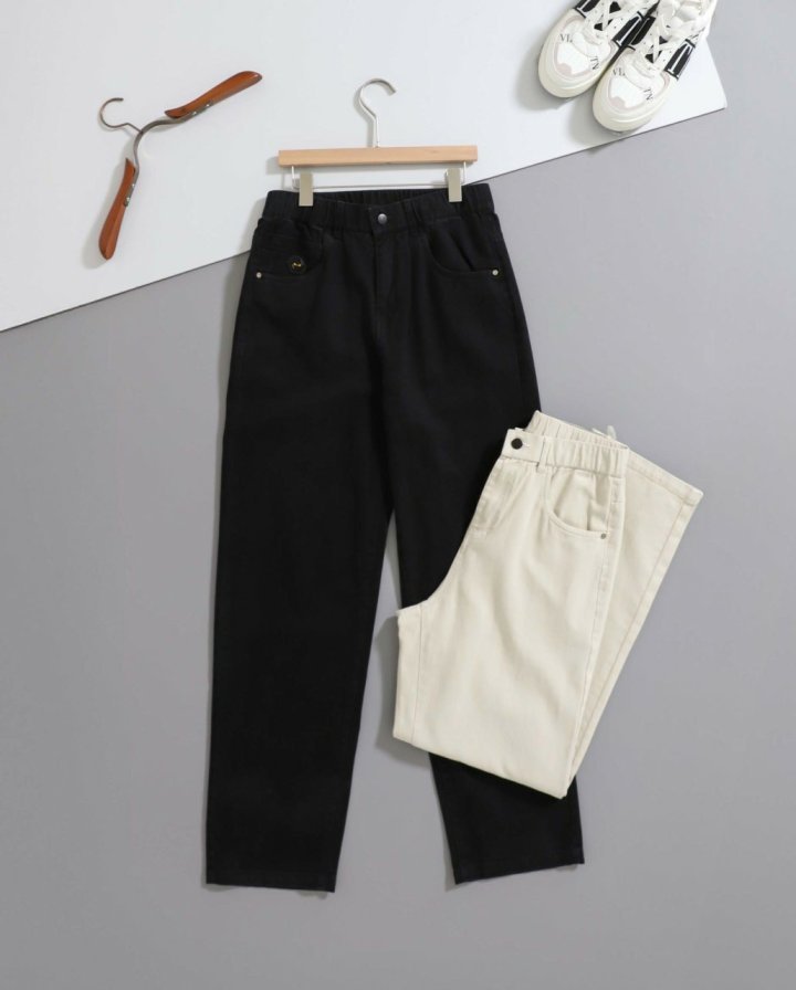 펜디  몬스터 아이 로고 반밴딩 팬츠 