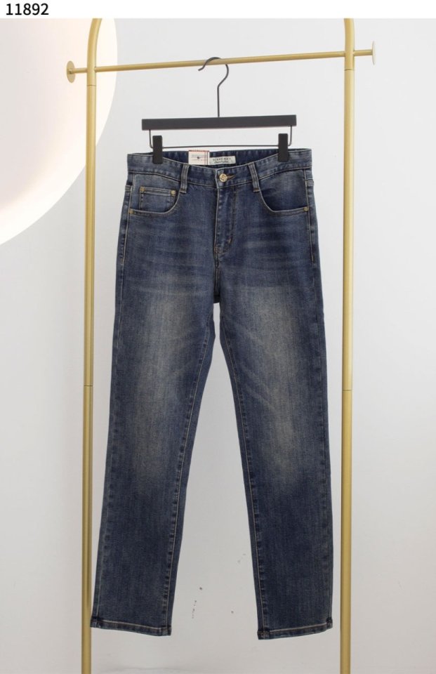 버버리   남성 슬림 진청 데님 