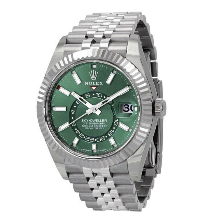 로렉스  오이스터 스카이드웰러 크로노미터 그린 