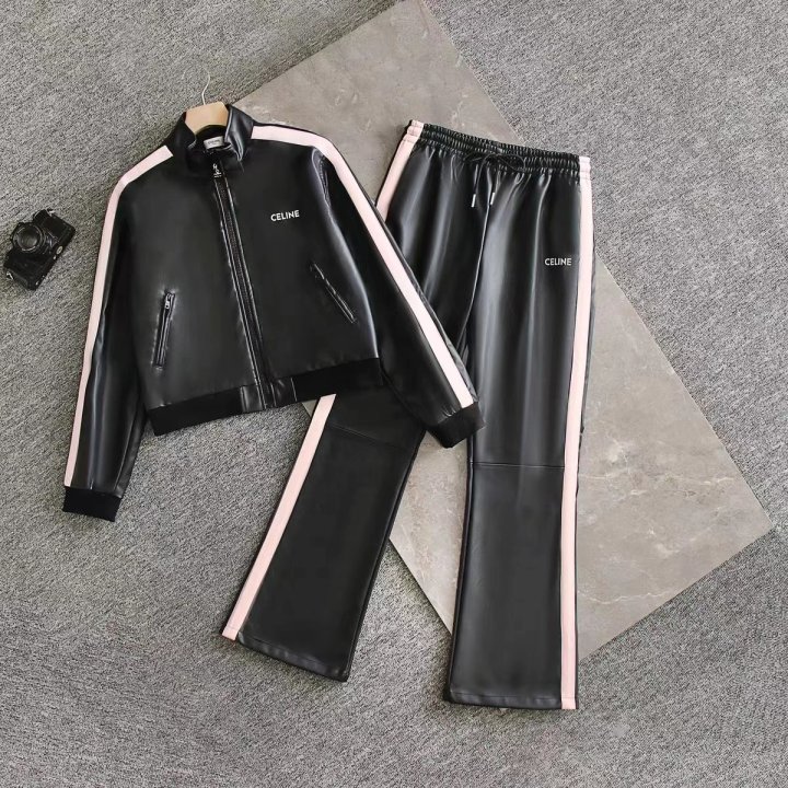 셀린느  여성 트랙 수트 레더 트레이닝 세트