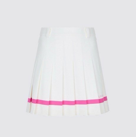 지포어  콘트라스트 플리츠 스커트 