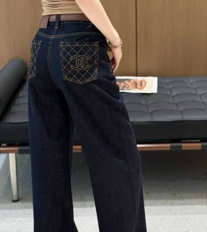 샤넬  CC 빈티지 와이드 팬츠