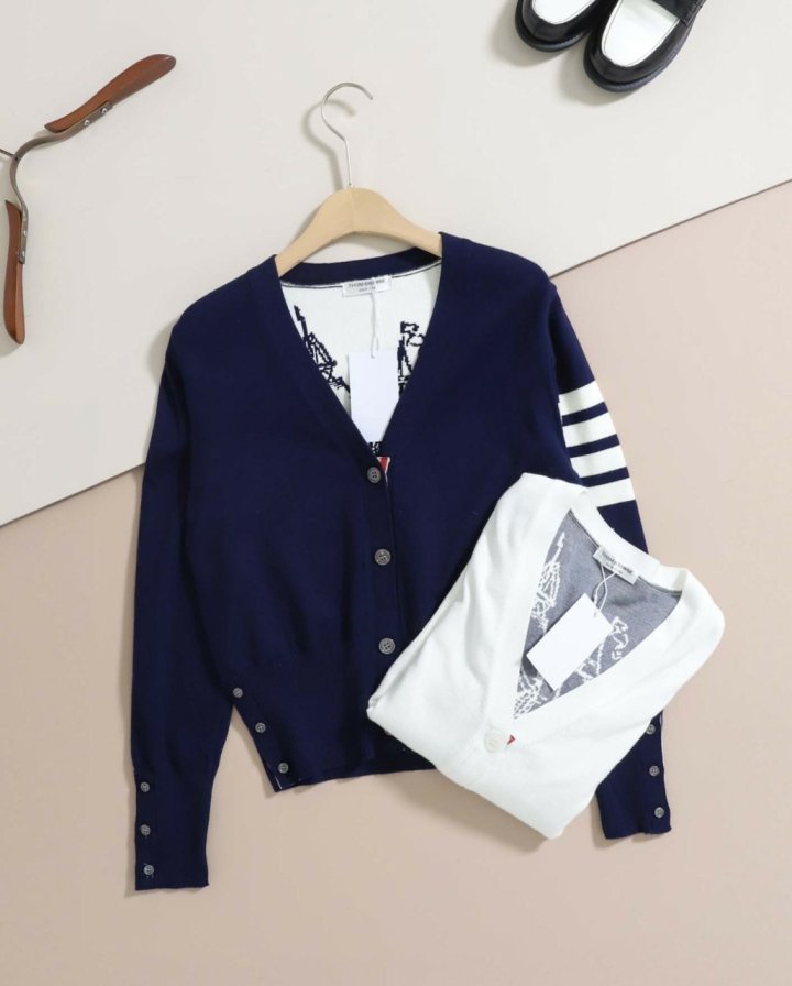 톰브라운  요트 니트 캐주얼 카디건 스웨터 