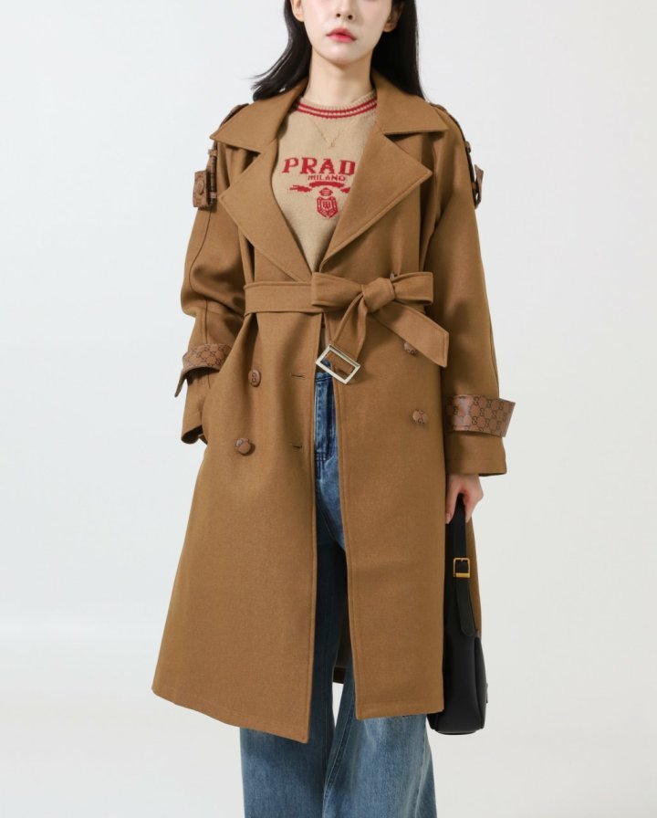 구찌  울 더블 브레스트 코트 